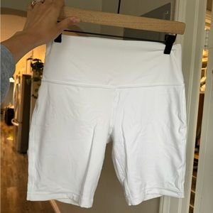 Lululemon Align Biker Shorts - size 10 - all white
